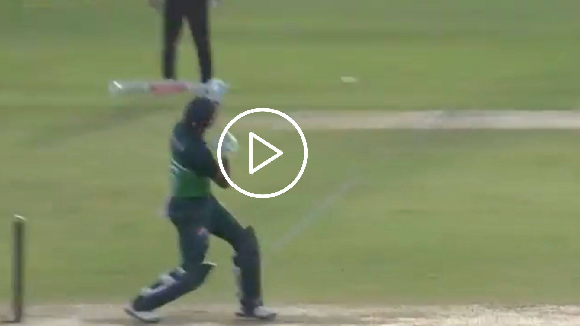 [Watch] Babar Azam's Unbelievable One-Handed Six Leaves Everyone in Awe